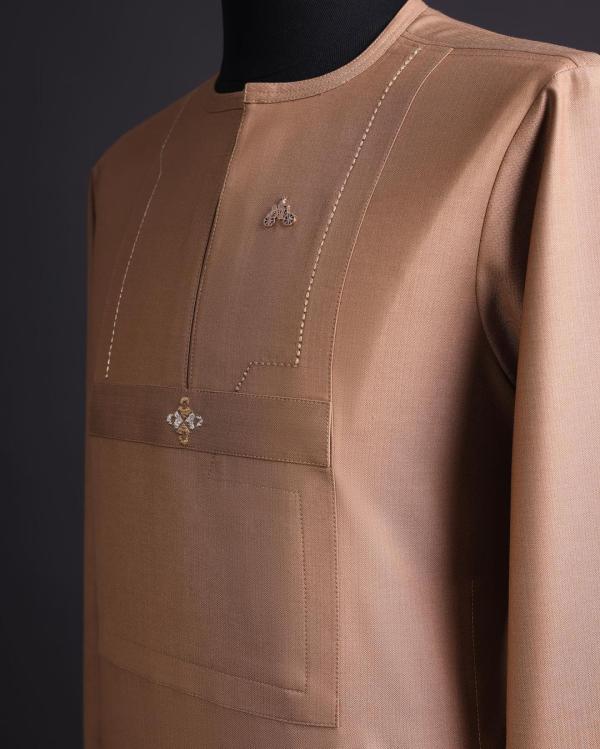 Brown African Senator kaftan