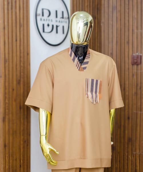 Savanna Stripe Harmony – Understated Sophistication with a Cultural Twist