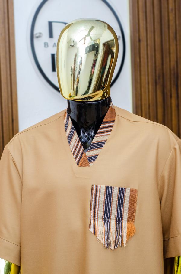 Savanna Stripe Harmony – Understated Sophistication with a Cultural Twist - Image 2